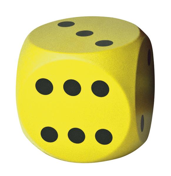Volley® Würfel mit ELE-Elefantenhaut, Kantenlänge 16 cm, gelb