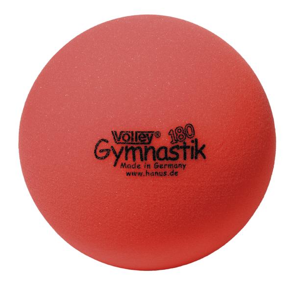 Roter Gymnastikball Volley 180 aus Schaumstoff, Made in Germany, für Fitness und Therapie.
