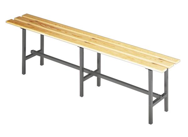 Sportco Umkleidebank Standard Holz, Form A, Leisten aus Kiefernholz