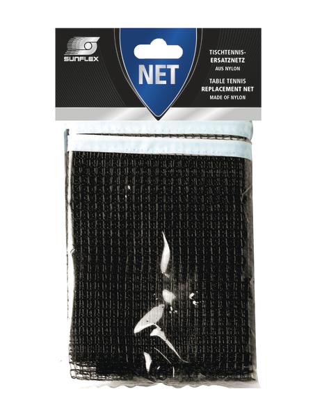 Tischtennis-Ersatznetz aus Nylon von Sunflex, schwarz, verpackt, für Tischtennisplatten.
