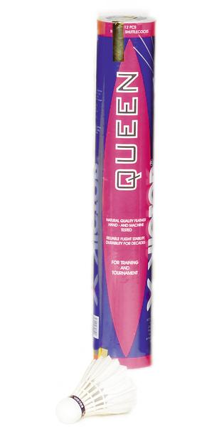 Badminton-Federball und pinke Queen Shuttlecocks Verpackung für Training und Turniere.