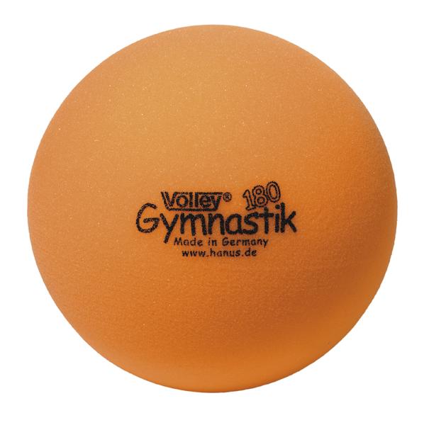 Oranger Gymnastikball Volley 180 aus Schaumstoff, Made in Germany, für Fitness und Therapie.