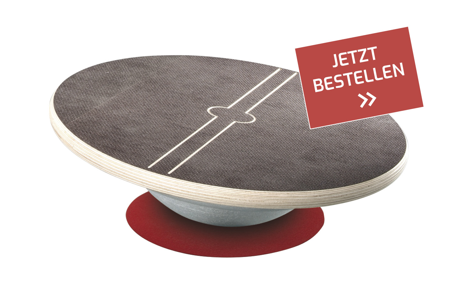 Balance-Kreisel aus Metall mit rutschhemmender schwarzen Oberfläche, Art. 2063