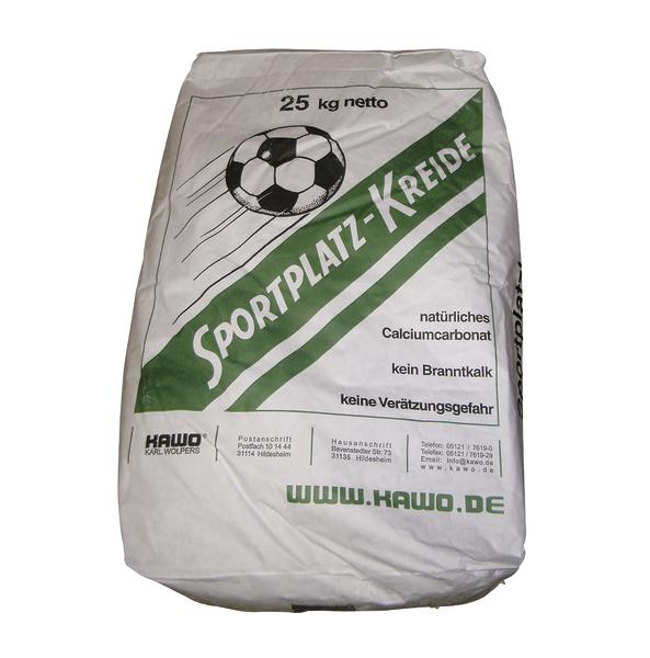 25 kg Sack Sportplatz-Kreide aus natürlichem Calciumcarbonat für Sportfelder.