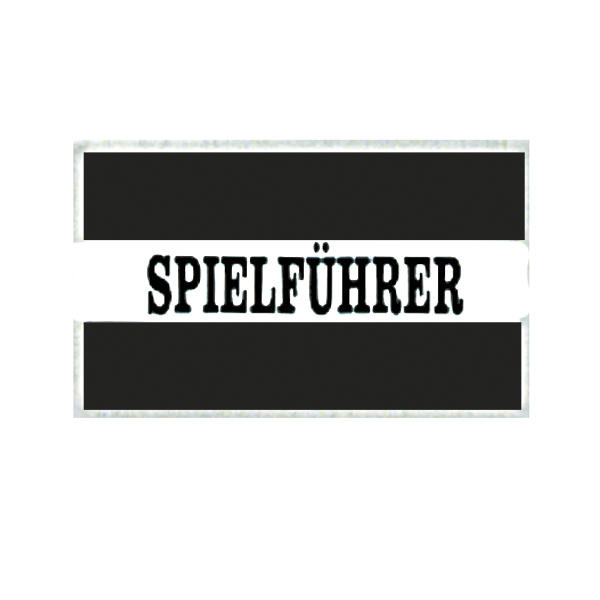 Spielführer-Armbinden, Junior, schwarz/weiß
